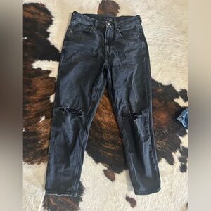 American Age Black Ripped Skinny Jeans